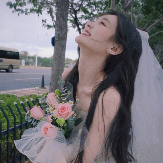 Dai Yan Internet celebrity bow hair comb proposal veil wedding photography certificate photo studio double white veil bridal hair accessories white veil hair comb 58cm