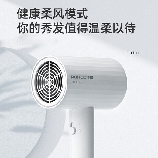 Flyco (FLYCO) Borui hair dryer household high-power negative ion hair dryer constant temperature hair care small and convenient hot and cold wind hair dryer high wind fast drying internet celebrity hair salon student dormitory use Flyco's Borui PH1627 1800W with negative ions
