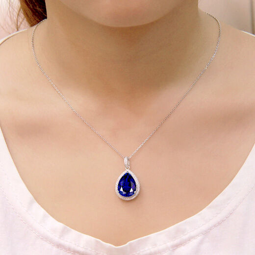 Xuanyong colored gemstone sapphire pendant 925 silver plated with diamond colored gemstone tanzanite jewelry necklace for women picture color pendant without chain