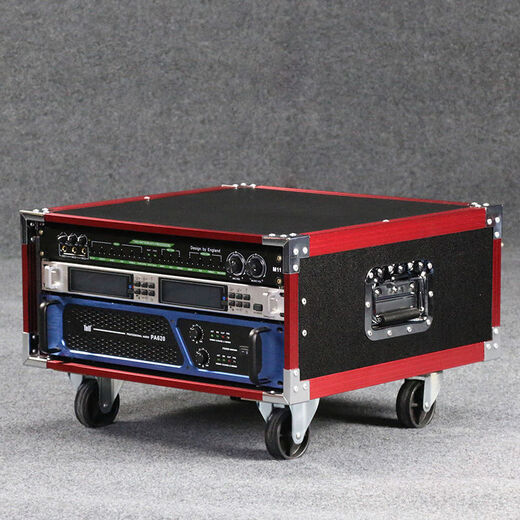 E.F.VSLON10U cabinet 12u flight case 16UKTV shelf audio amplifier equipment cabinet 6u8u stage machine 16U red aluminum reinforcement + 1 pallet