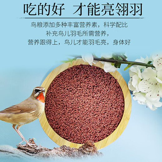 Kaiyuan (KO) full price indigo chin bird food fine point chin pellet feed red and blue indigo chin red dot chin shell bird food feed 250g indigo chin bird food