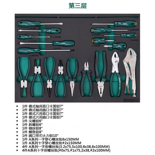 Shida (SATA) Shida 09932 Auto Repair Tool Trolley Set with Tools Heavy Duty Thickened 242-Piece Universal Mechanical Repair Kit 95107A 242-Piece Open-Traffic Mechanical Repair Tool Trolley Set/Including Car