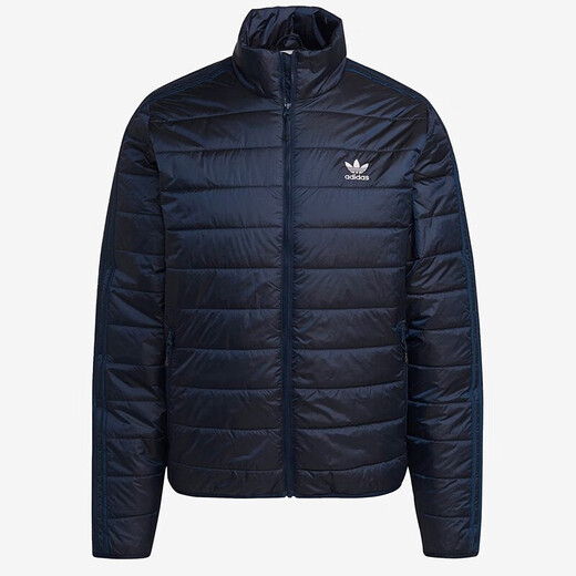 阿迪达斯 （adidas）三叶草棉服男装冬季薄款保暖棉衣立领防风运动服休闲外套 HL9215 XL