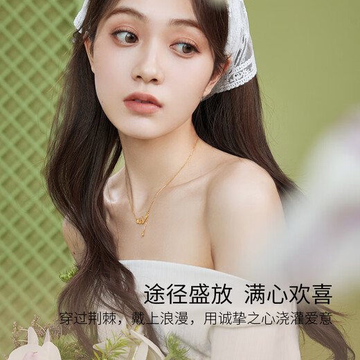 Saturday Bliss Butterfly Dream Pure Gold 999 Gold Necklace Pendant for Women Price A0613053 Approximately 3.82g 40+5cm Gift