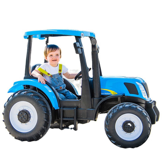 Agulun remote control car toy car can sit on a boy's baby Internet celebrity stroller child tractor children's electric car four-wheel blue