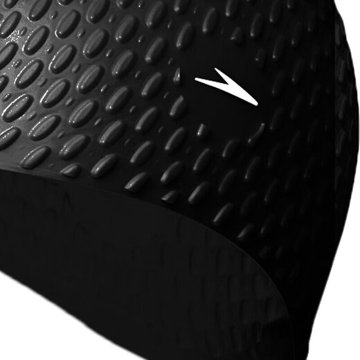 Speedo silicone swimming cap long hair bubble cap waterproof ear protection swimming cap black