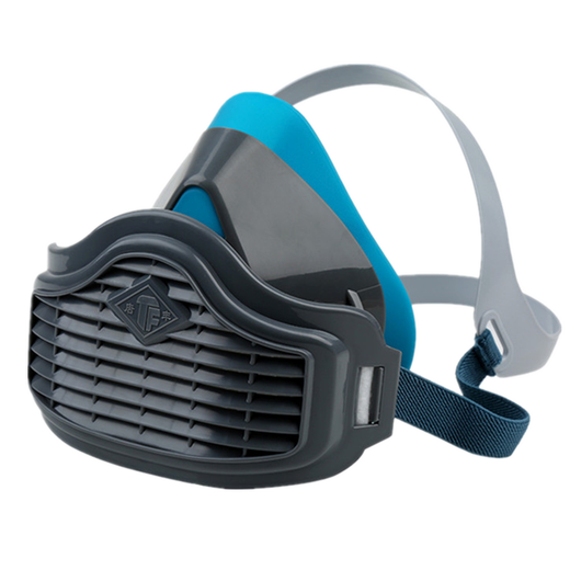 Tangfeng 1502 Staubdichte Maske aktiviertes Kohlenstoff-Anti-Industrie Staubkohlemine Dekoring Polierformaldehyd Blau weiße Maske 1502 Blaue Silikonmaske + 20 Stücke KN95 Filter Baumwolle