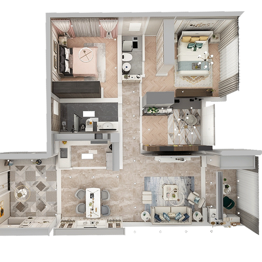 Baiheju Decoration Full Package Repair Home Decoration Company Rough New House Interior Design Second-hand House Old House Whole House Renovation Deposit Chengdu City