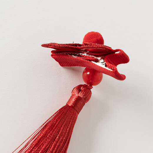 David Bella girls Hanfu red hairpin baby tassel hairpin children's clip girl