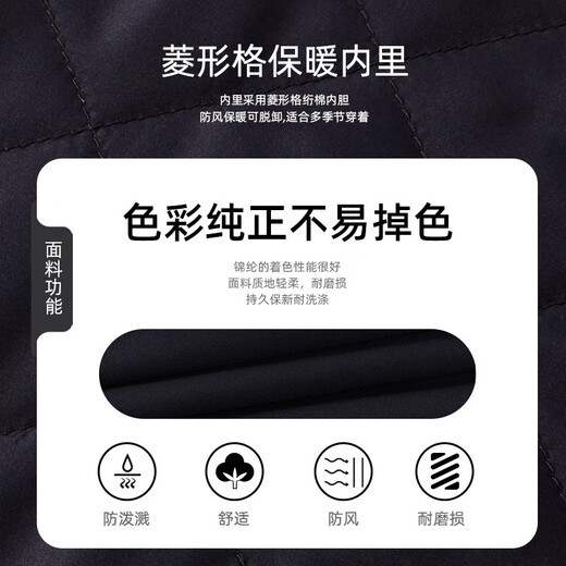 YOUNGOR windbreaker men's double lapel long cotton windbreaker polyester fiber not easy to wrinkle, shape-keeping, elastic and durable VYCF429949YAA Khaki L 175/96A