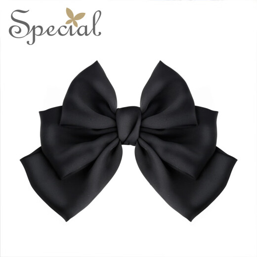 Special European and American temperament skin-lining bow hairpin non-slip top clip ponytail clip spring clip hairpin 2024 gift to girlfriend dark black