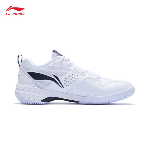 Li Ning (LI-NING) Badminton Shoes New Men's and Women's Almighty Thunder Cushioning Anti-Slip Wear-Resistant Fashion Training Sports Shoes Wide Last Blade LITE AYZT005-1 White 44 (280mm)