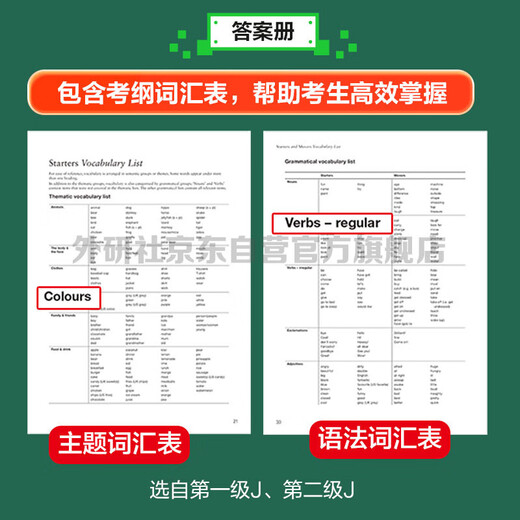 剑桥少儿英语考试全真试题第二级J 新题型（附扫码音频）剑少YLE Movers题库真题+考试说明+参考答案