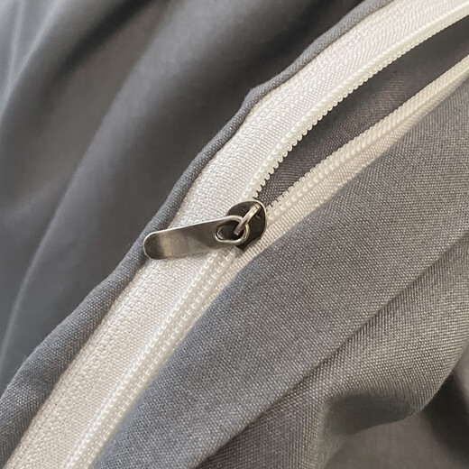 Rouxi washed cotton four-piece set light luxury solid color skin-friendly naked sleeping single dormitory bed sheet quilt cover double home bedding high-grade gray 1.8m bed sheet four-piece set-quilt cover 180*220cm Rouxi washed cotton four-piece set light luxury solid color skin-friendly naked sleeping single dormitory bed sheet quilt cover double home bedding high-grade gray 1.8m bed sheet four-piece set-quilt cover 180*220cm