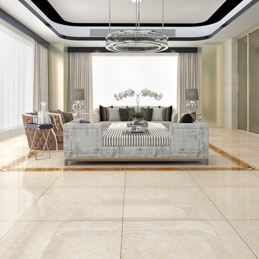 Gruder's same style simple modern bright 800x800 polycrystalline polished floor tiles household vitrified tiles 600x600 floor tiles yellow Pilates not for retail sale 600*600