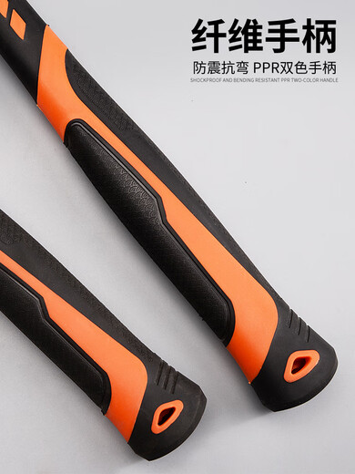 Octagonal sledge hammer, solid heavy-duty steel hammer head for wall demolition, stone hammer, claw hammer, large iron hammer tool, 10-pound PPR handle octagonal sledgehammer (5.16kg)