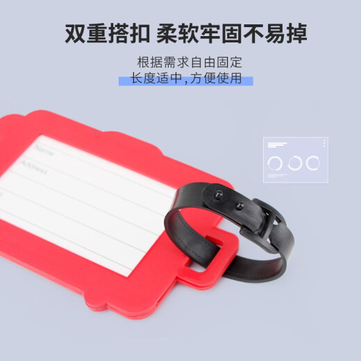 Translator Luggage Tag Identification Creative Silicone Hanging Tag Travel Lost and Found Travel Colorful Checking Tag Red-Customized Silicone Unscented