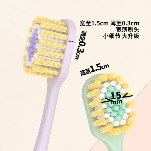 TEAHORSAY ultra-soft bristle wide-head toothbrush 8-piece set disposable toothbrush household men and women gum protection ultra-fine bristles