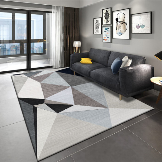 Jiuzhoulu European style living room carpet simple geometric bedroom coffee table carpet sofa carpet simple modern bedside blanket 140*200cm