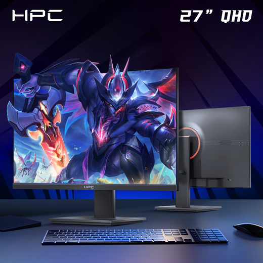 HPC 27-inch 2K high-definition display IPS 100Hz 99%sRGB wide color gamut low blue light micro-frame wall-mounted office home computer monitor HP27QI