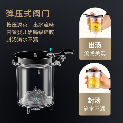 KAMJOVE elegant cup glass teapot white teapot office home tea ceremony cup filterable flower teapot tea set K-201