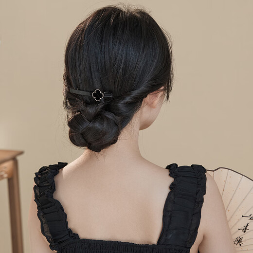 Chimera (CHIMERA) four-leaf clover hairpin on the back of the head for women, Korean style one-word clip, hairpin, gas spring clip, birthday gift for girls