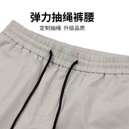 马克华菲【细格肌理】休闲短裤男25春夏新款简约舒适时尚运动男裤五分裤 701卡其（宽松版） M （高165-170重60-65）