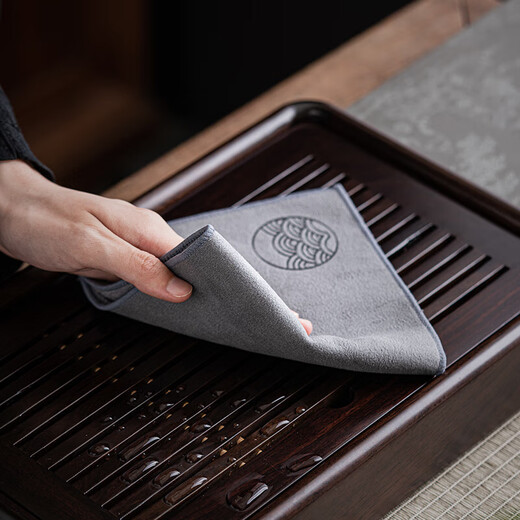 Xiyuanji double-sided tea towel, high-end tea cloth, absorbent tea set towel, coffee table, tea tablecloth, rag mat, tea table accessories, all as you wish, double-sided tea towel (rectangular)