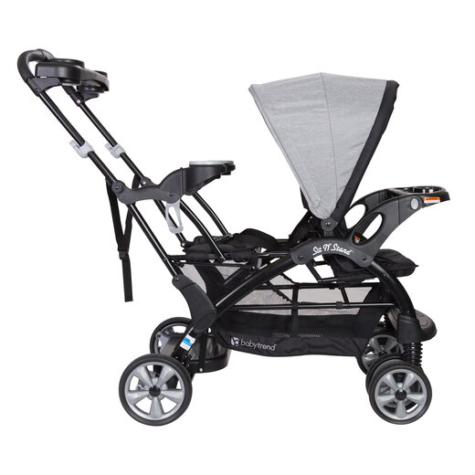 Baby trend two-seater stroller can sit or stand, 22.6kg load capacity, front and rear seat belts
