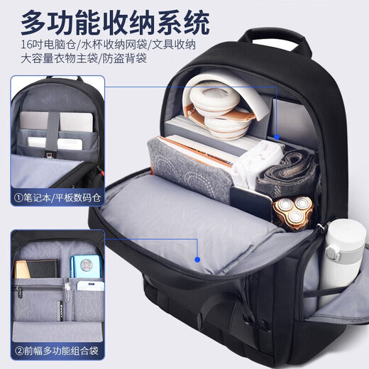SWICKY men's anti-theft large-capacity college student casual business travel 16-inch laptop business trip backpack
