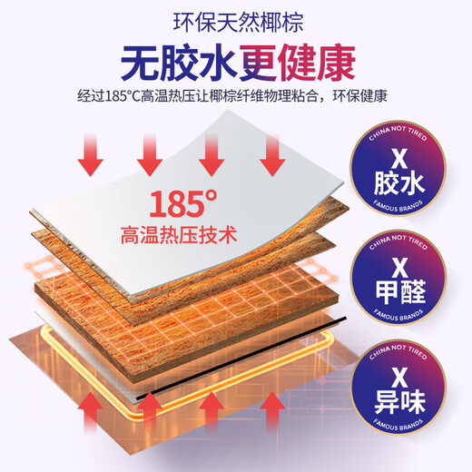 Suibao (SYMBOL) natural latex mattress coconut palm mattress whole mesh spring 20cm Oriental Dream Shuji 1.5*1.9 meters moderate soft and hard