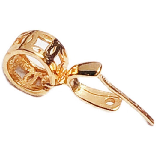 Nilan Pangdonglai same style 18k gold jade Buddha pendant buckle buckle head 925 oblique hole Buddha Jadeite jade pendant white gold