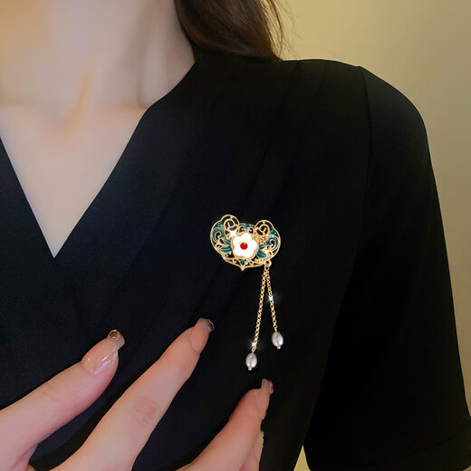 SENDME antique brooch gift box high-end corsage Hanfu brooch fashion accessories birthday gift for girlfriend antique tassel brooch 5-piece gift box