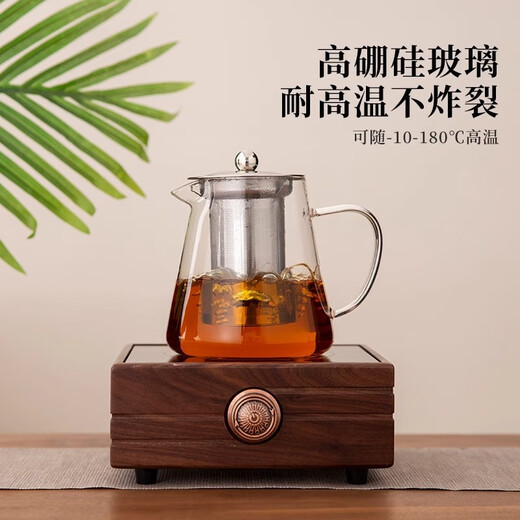 Eight Thousand Lines Teapot, tea water separation, glass tea set, small teapot, elegant cup for one person, household high borosilicate heat-resistant teapot