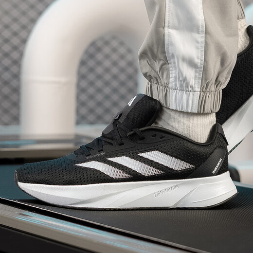 
Adidas men's shoes and sneakers 24 summer new running shoes low top cushioning lightweight casual coconut jogging shoes men ID9849/classic black and white/Adiwear outsole 40.5