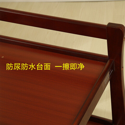 Tianjiao Beibei European solid wood baby changing table multi-functional crib bb bath changing table baby touching table white dark heightened white partition is not solid wood