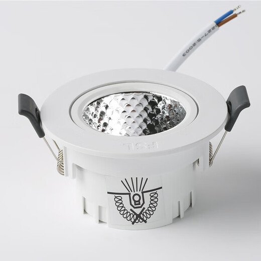 Foshan Lighting (FSL) LED anti-glare spotlight background wall spotlight ceiling light embedded bull's eye lamp 6W yellow light