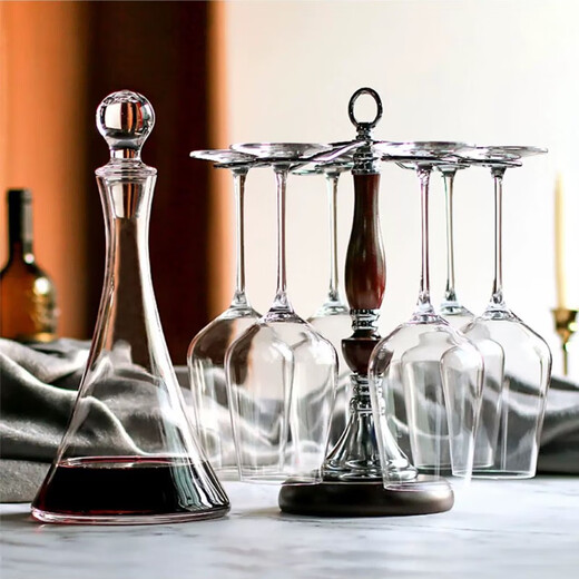 Red wine glass holder set ornaments crystal goblet upside down hanger Xishang eyebrow cup holder 6 red cups