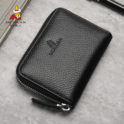 Scarecrow Card Bag Men's Business Card Holder Multi-Slot Bank Card Driving Large Capacity Document Bag 2025 New Black-E Style