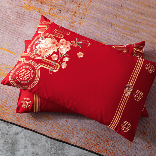 NOAHER Home Textiles Four-piece wedding bedding set 100-count long-staple cotton heavily embroidered wedding multi-piece set Newlyweds festive bedding pure cotton set Sheet style four-piece set 2.0m (6.6 feet) bed (220 240 quilt sets) NOAHER Home Textiles Four-piece wedding bedding set 100-count long-staple cotton heavily embroidered wedding multi-piece set Newlyweds festive bedding pure cotton set Sheet style four-piece set 2.0m (6.6 feet) bed (220 240 quilt sets)