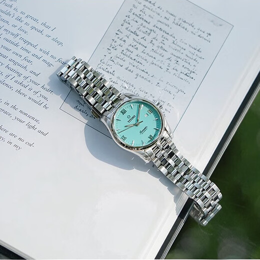 Titoni Reloj suizo Air King Series Reloj mecánico automático con correa de acero para mujer 23908-S-691 Regalo