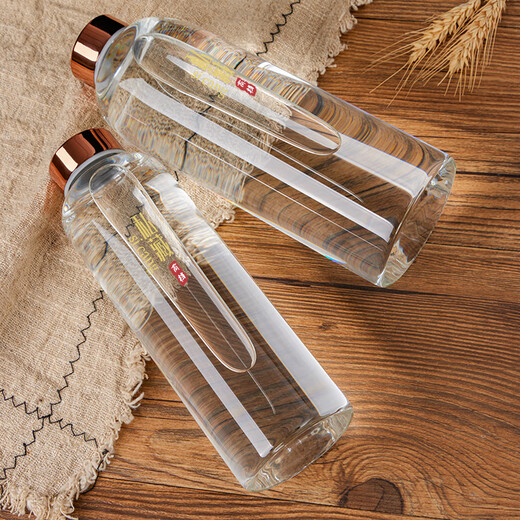 Baijie wine bottle empty bottle high-end bubble wine special bottle white wine bottle wine jar storage wine bottle glass bottle wine jar wine jar 2 pieces