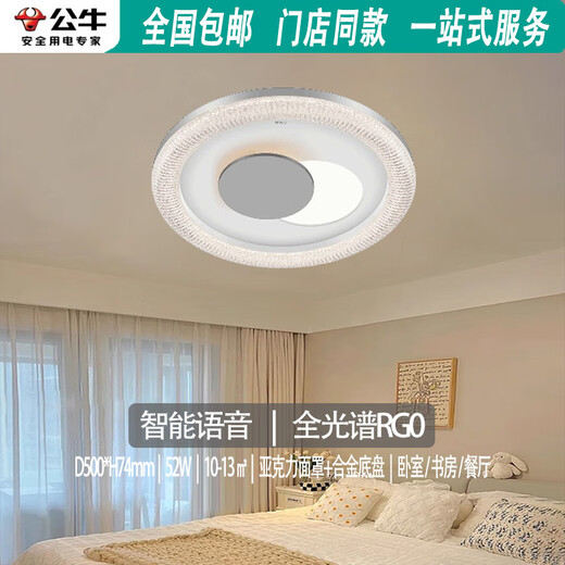 Bull X79 Luz de techo de dormitorio 2024 Lámpara de protección de los ojos altos con la sala de estar de la sala de estar de acrílico Moderna y simple X79-109069574 mm-180W