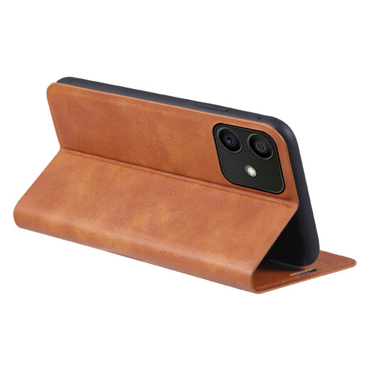 赋依适用 荣耀play6t pro手机壳play6c翻盖式皮套保护套前后壳全包防摔外壳防指纹卡包男女款 荣耀play6tPro【爵士黑】