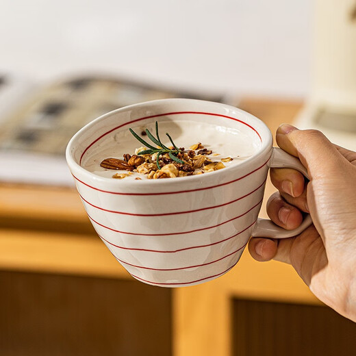 Modern Housewife Mug Ceramic Water Cup Home Office Breakfast Cup Girls High-Looking Coffee Cup Hand-painted Irregular Cup Blue Specifications See Figure 2 for details