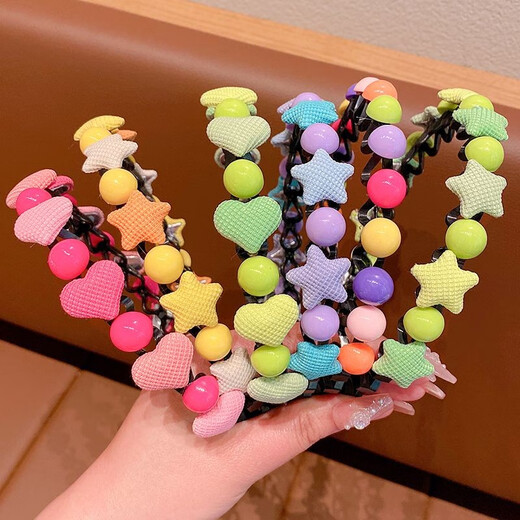 Ililuo children's broken hair headband princess little girl toothed candy color Kuromi headband girls cute baby hair accessories candy rainbow headband random 3 pieces