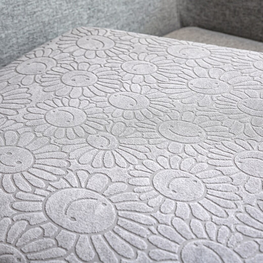 MENyAZI Thickened Elastic Sofa Cushion Cover Four Seasons Universal Seat Cushion Cover Combination Sofa Cover Sofa Fit Protective Cover QT Sunflower-Silver Gray Small Sit Applicable Width 50-65cm*Length 50-65cm