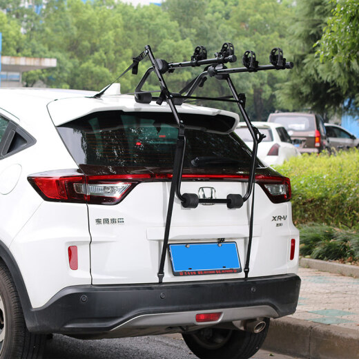 Car bicycle rack rear-mounted roof rack car luggage rack bicycle sedan SUV tail rack bicycle rear rack black (strong load-bearing capacity can hang two vehicles without blocking the license plate)