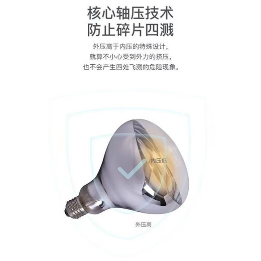 Central Products Infrared 275W heating lamp bathroom heater light bulb waterproof light bulb unit