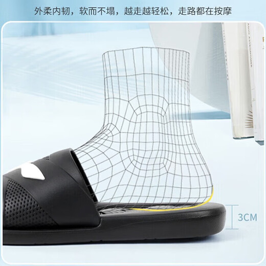 Li Ning (LI-NING) sports slippers for men and women, summer outer wear, non-slip, indoor and outdoor slippers, light and breathable slippers